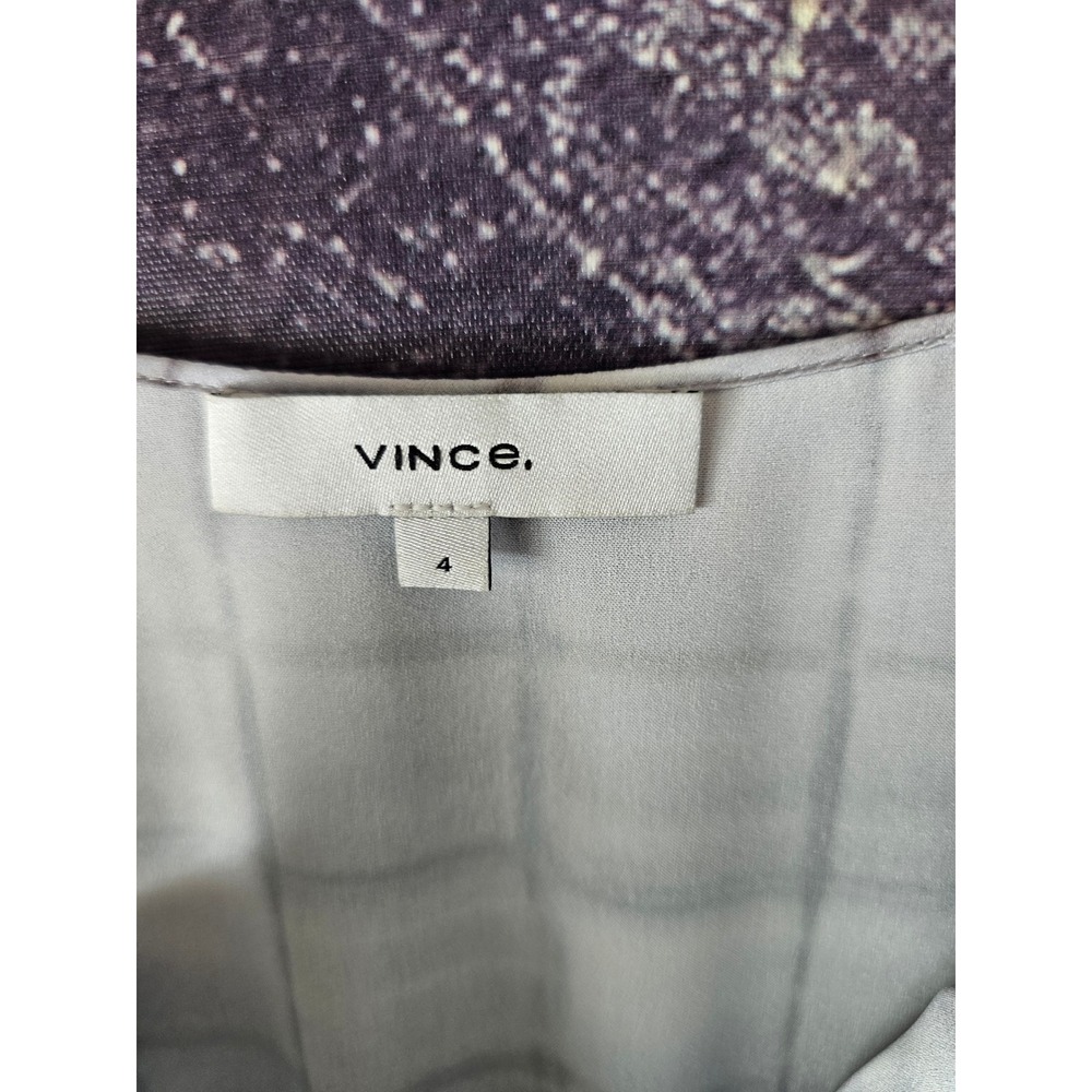 Vince Womens Grey White‎ Plaid Cowl Neck Spaghetti Strap Midi Slip Dress - Picture 10 of 11